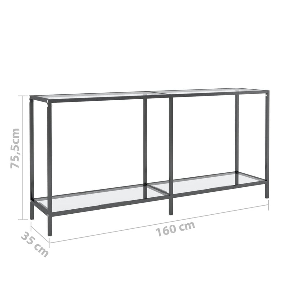 Wandtafel 60X35X75,5 Cm Gehard Glas Transparant 160 x 35 x 75.5 cm Doorzichtig