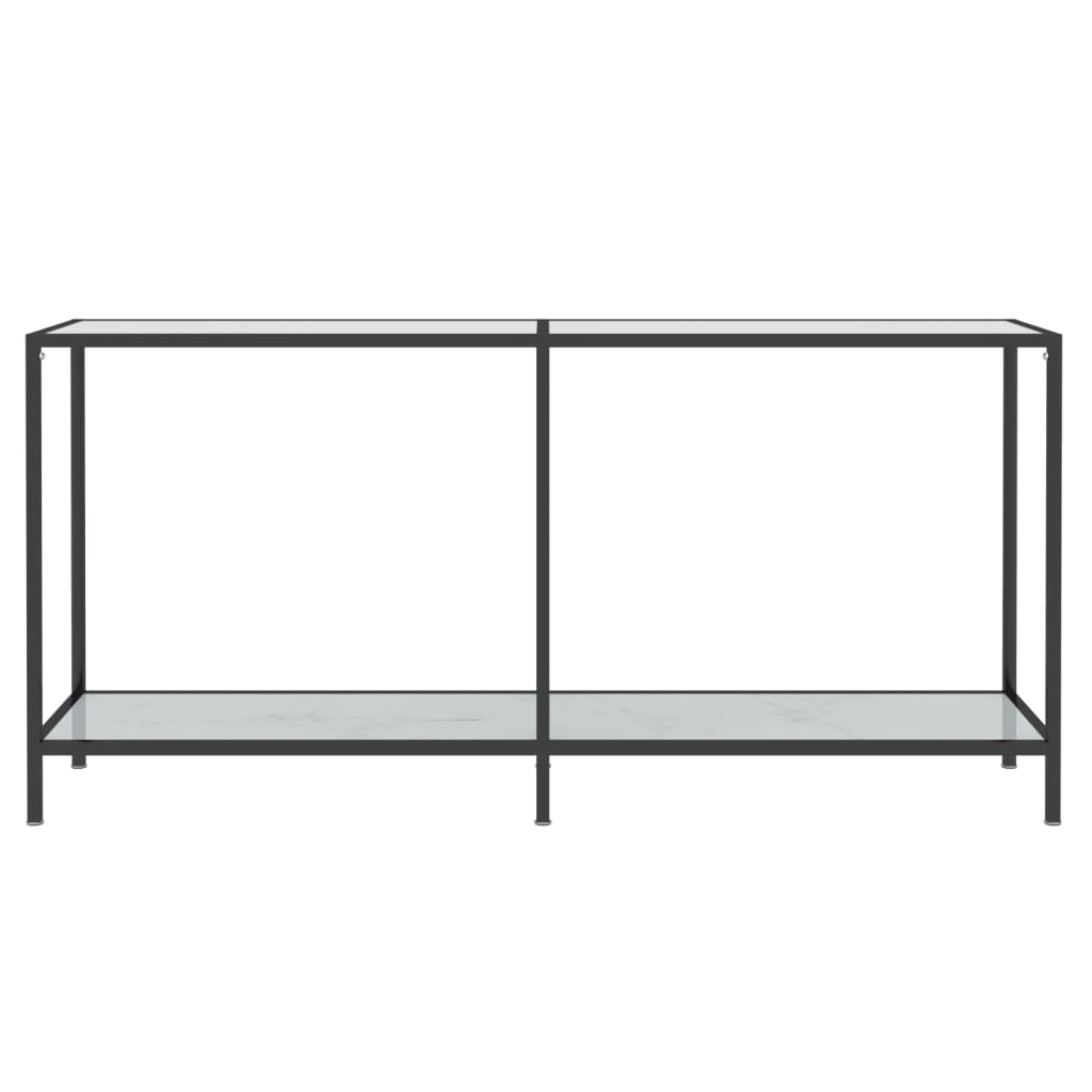 Wandtafel 60X35X75,5 Cm Gehard Glas Wit 160 x 35 x 75.5 cm Wit marmer