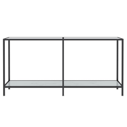 Wandtafel 60X35X75,5 Cm Gehard Glas Wit 160 x 35 x 75.5 cm Wit marmer