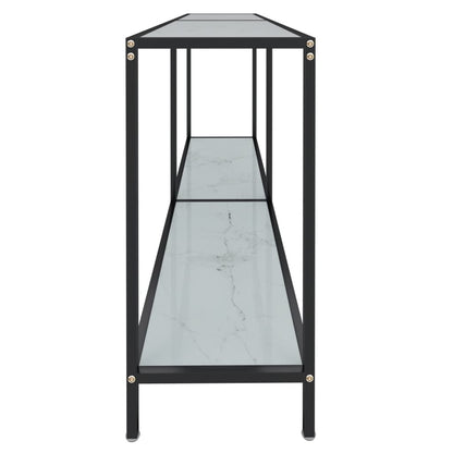 Wandtafel 60X35X75,5 Cm Gehard Glas Wit 160 x 35 x 75.5 cm Wit marmer