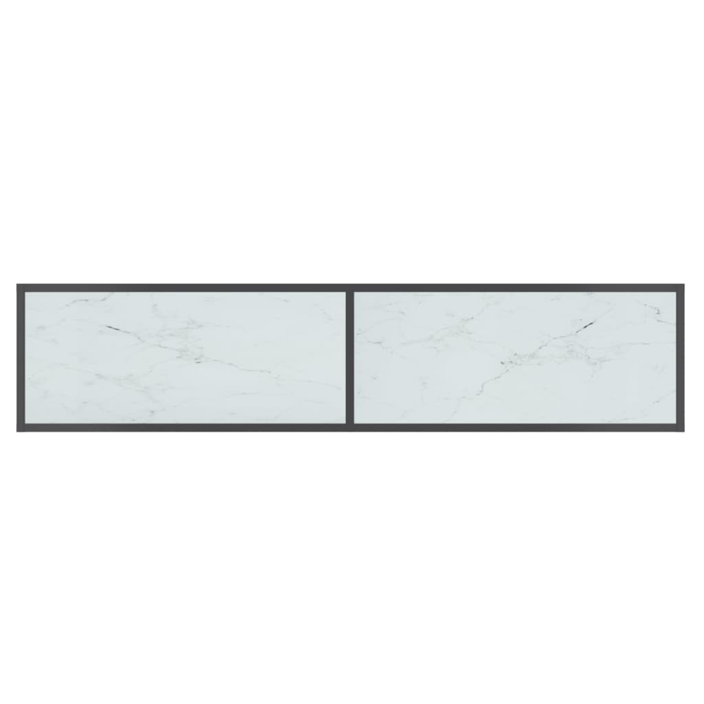 Wandtafel 60X35X75,5 Cm Gehard Glas Wit 160 x 35 x 75.5 cm Wit marmer