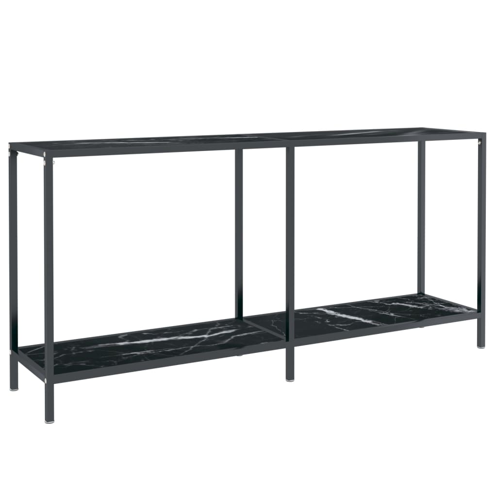 Wandtafel 60X35X75,5 Cm Gehard Glas Zwart 160 x 35 x 75.5 cm Zwart marmer