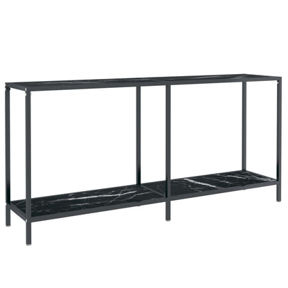Wandtafel 60X35X75,5 Cm Gehard Glas Zwart 160 x 35 x 75.5 cm Zwart marmer