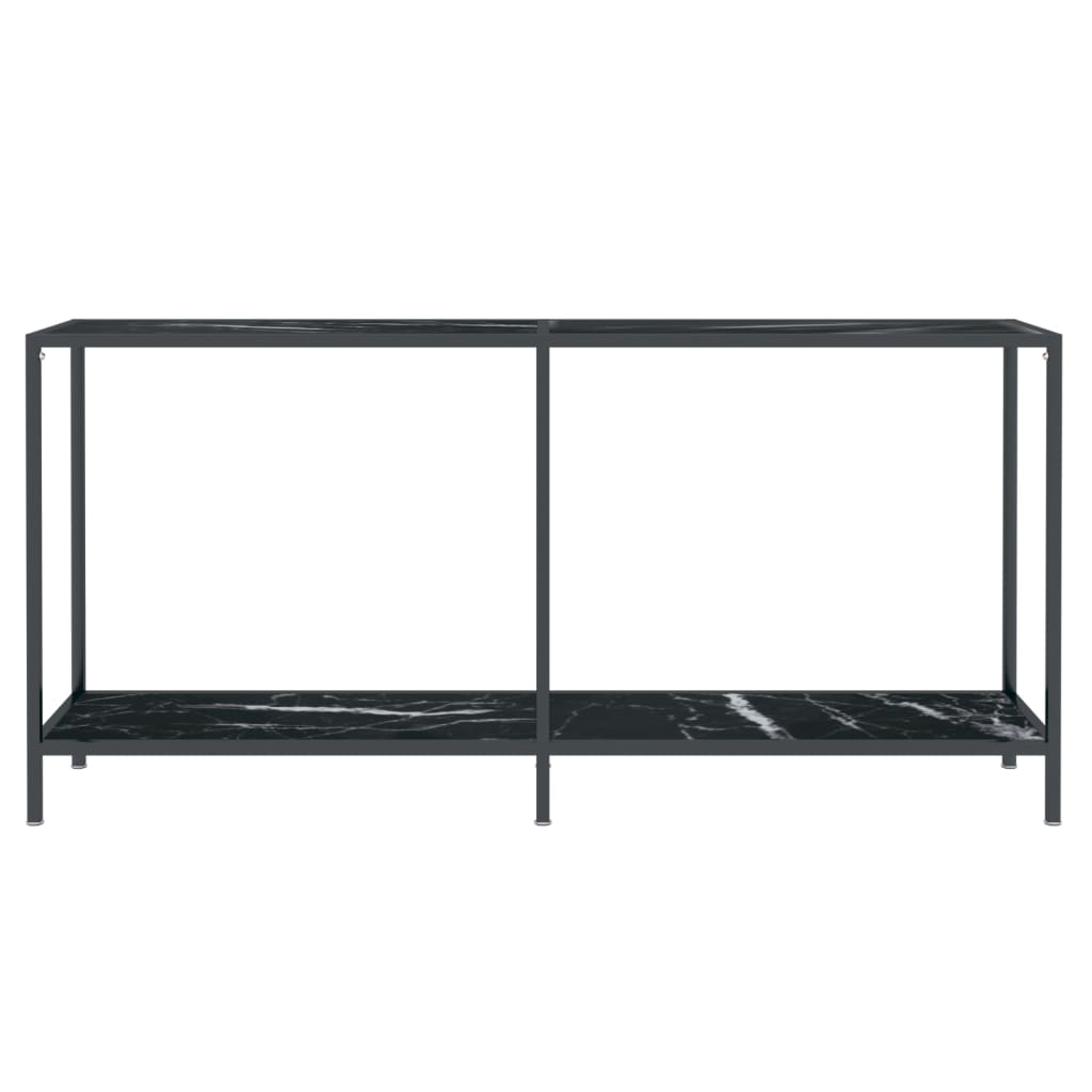 Wandtafel 60X35X75,5 Cm Gehard Glas Zwart 160 x 35 x 75.5 cm Zwart marmer