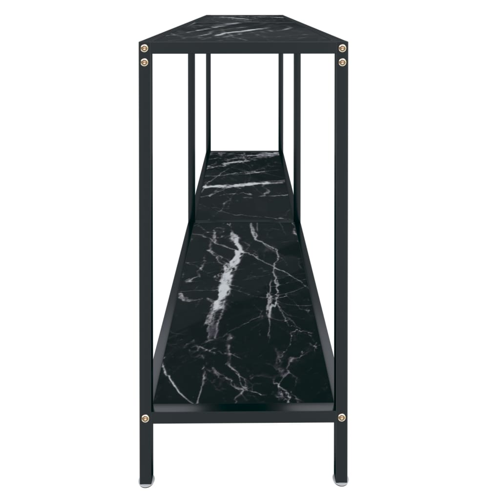 Wandtafel 60X35X75,5 Cm Gehard Glas Zwart 160 x 35 x 75.5 cm Zwart marmer