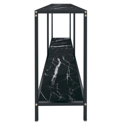 Wandtafel 60X35X75,5 Cm Gehard Glas Zwart 160 x 35 x 75.5 cm Zwart marmer