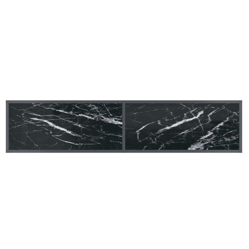 Wandtafel 60X35X75,5 Cm Gehard Glas Zwart 160 x 35 x 75.5 cm Zwart marmer