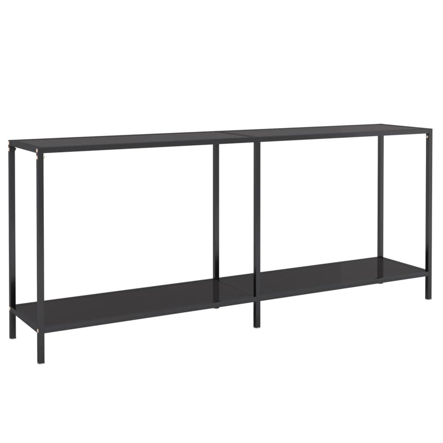 Wandtafel 80X35X75,5 Cm Gehard Glas 180 x 35 x 75.5 cm Zwart