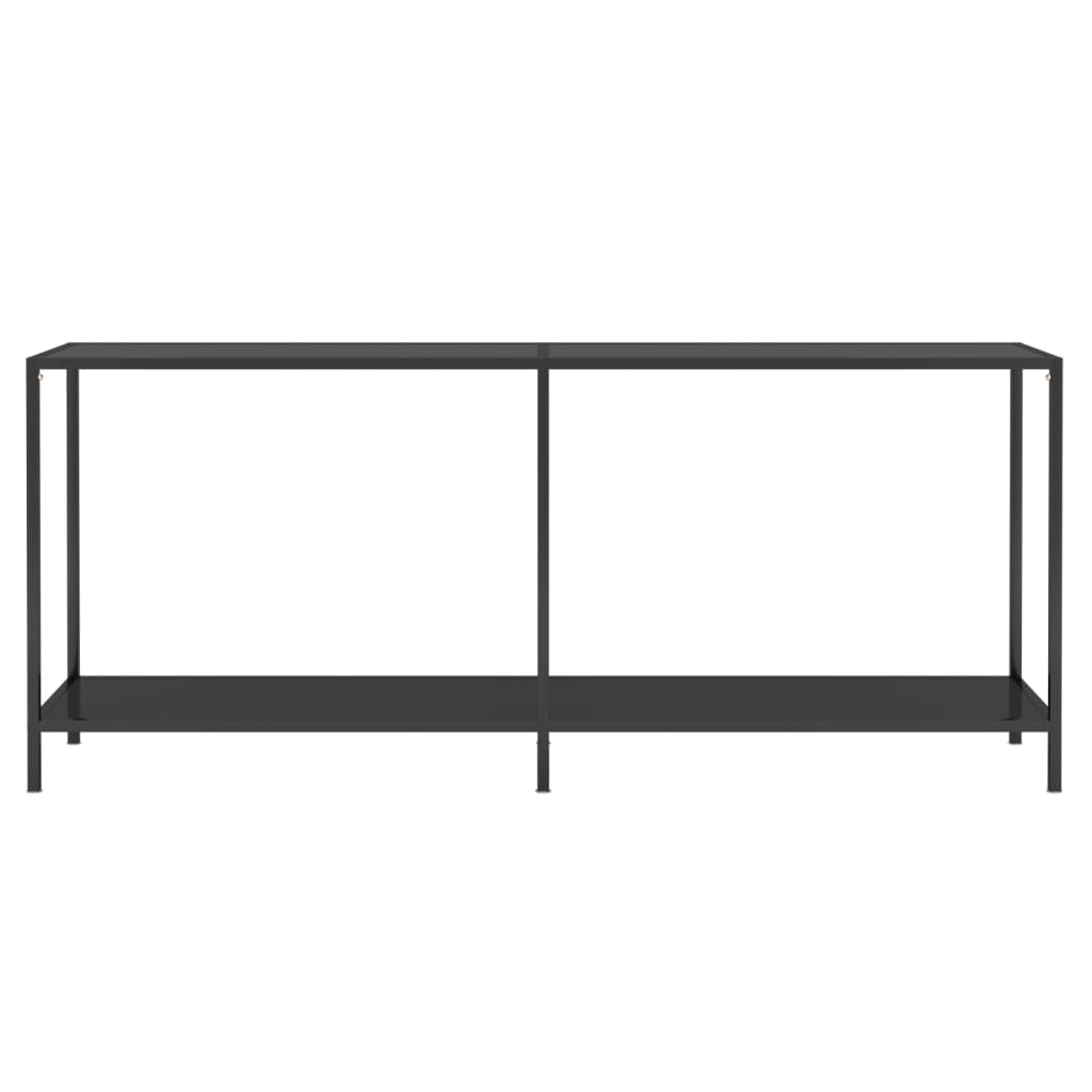 Wandtafel 80X35X75,5 Cm Gehard Glas 180 x 35 x 75.5 cm Zwart