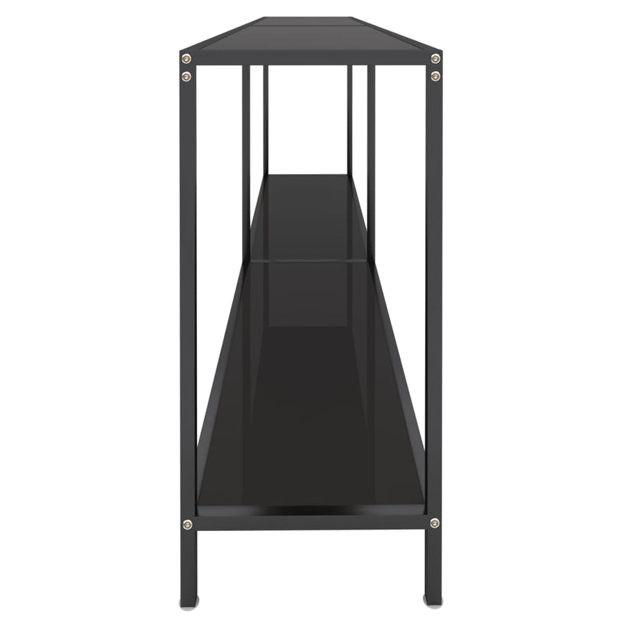Wandtafel 80X35X75,5 Cm Gehard Glas 180 x 35 x 75.5 cm Zwart