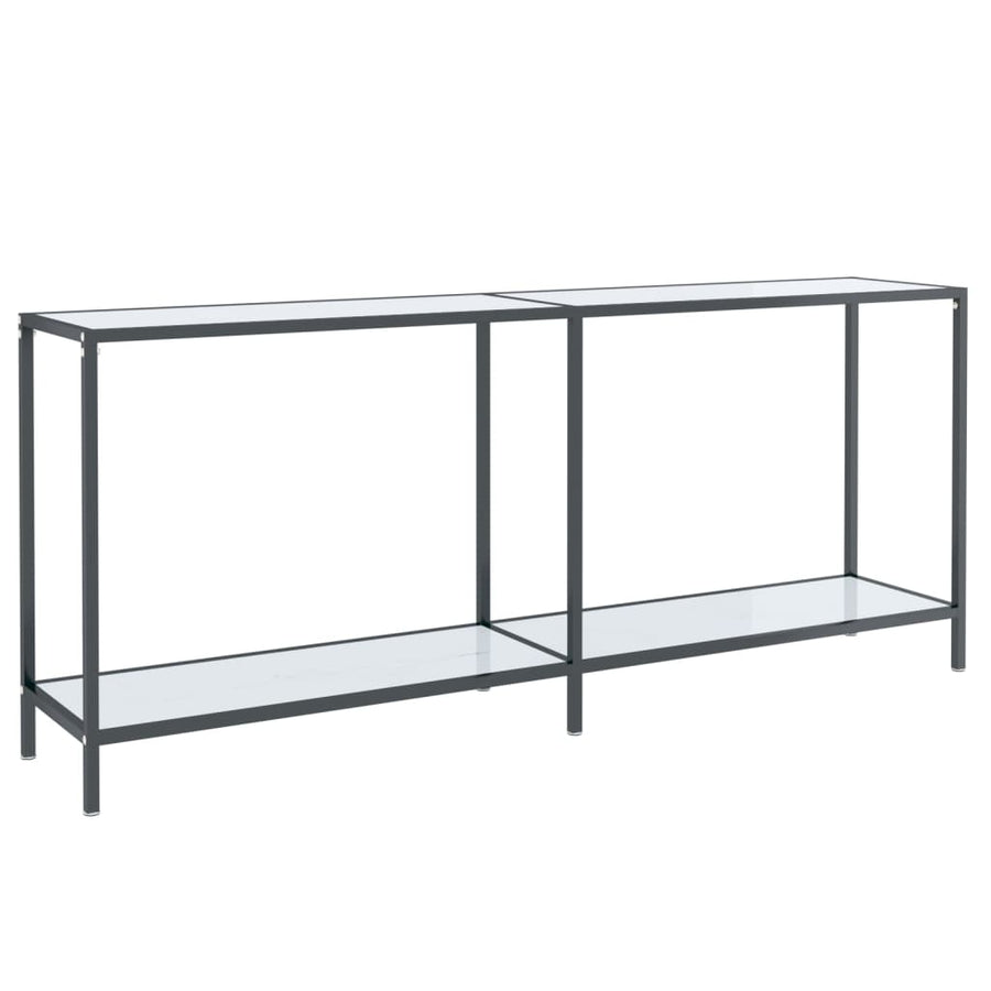 Wandtafel 80X35X75,5 Cm Gehard Glas Wit 180 x 35 x 75.5 cm Wit marmer