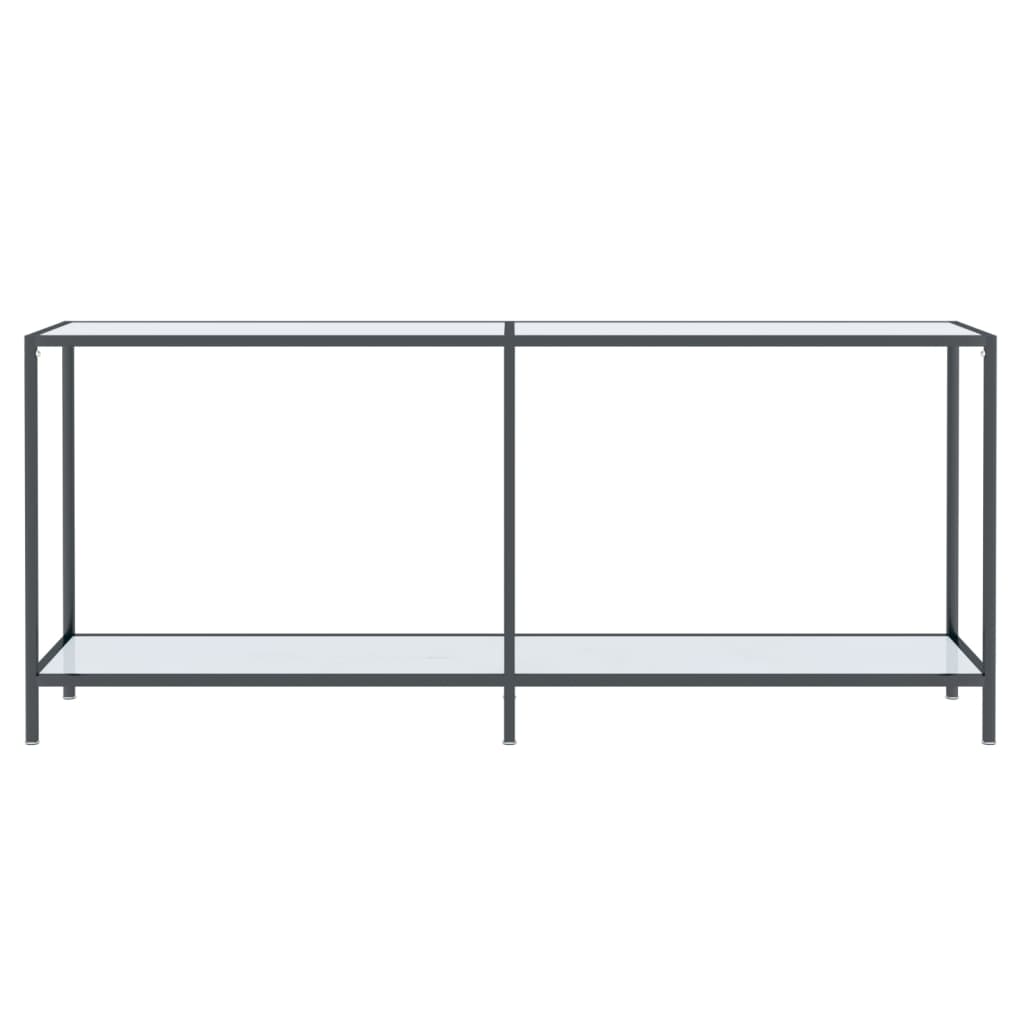 Wandtafel 80X35X75,5 Cm Gehard Glas Wit 180 x 35 x 75.5 cm Wit marmer