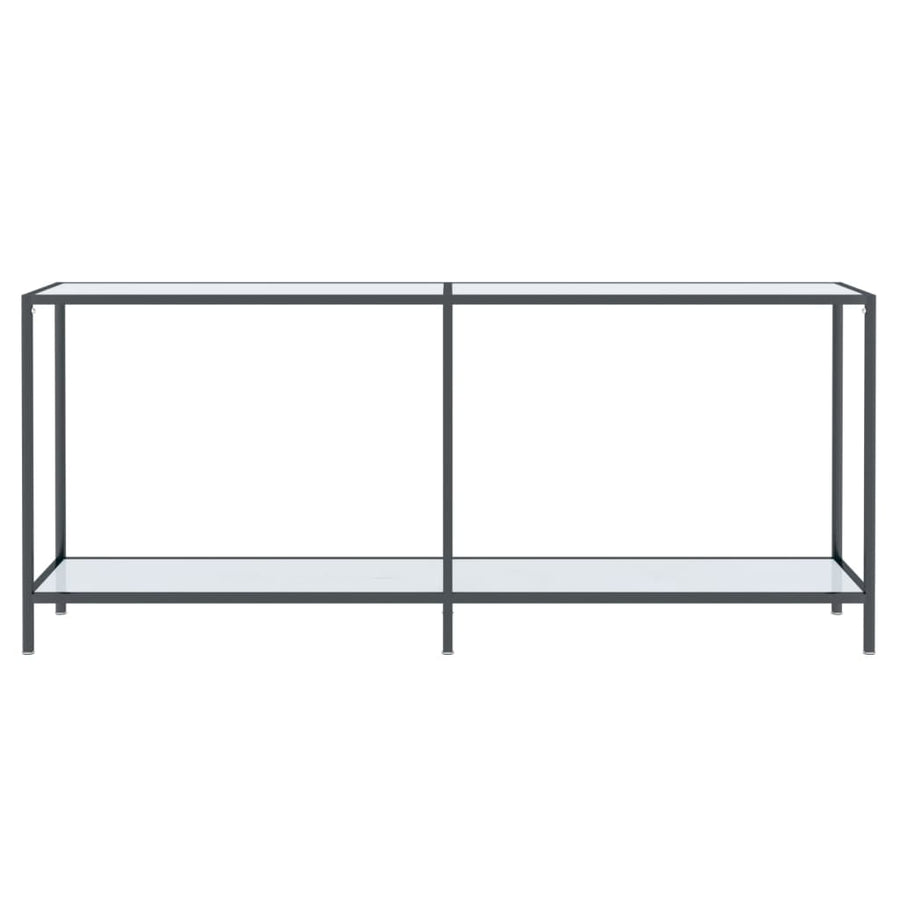 Wandtafel 80X35X75,5 Cm Gehard Glas Wit 180 x 35 x 75.5 cm Wit marmer