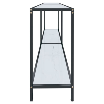 Wandtafel 80X35X75,5 Cm Gehard Glas Wit 180 x 35 x 75.5 cm Wit marmer