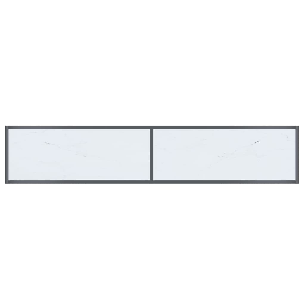 Wandtafel 80X35X75,5 Cm Gehard Glas Wit 180 x 35 x 75.5 cm Wit marmer
