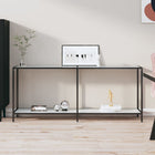 Console table 180x35x75.5 cm tempered glass white