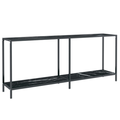 Wandtafel 80X35X75,5 Cm Gehard Glas Zwart 180 x 35 x 75.5 cm Zwart marmer
