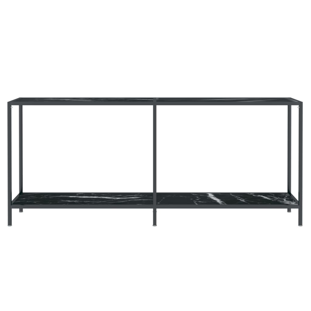 Wandtafel 80X35X75,5 Cm Gehard Glas Zwart 180 x 35 x 75.5 cm Zwart marmer