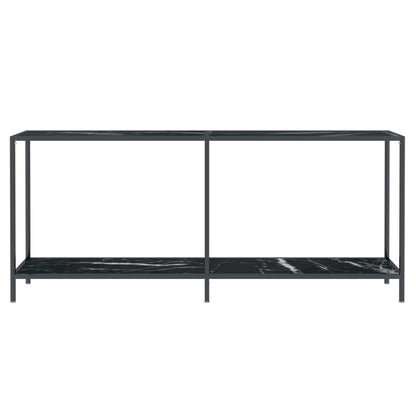 Wandtafel 80X35X75,5 Cm Gehard Glas Zwart 180 x 35 x 75.5 cm Zwart marmer