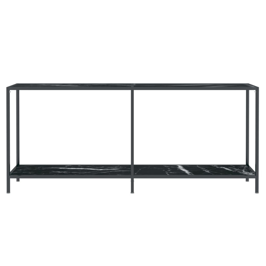 Wandtafel 80X35X75,5 Cm Gehard Glas Zwart 180 x 35 x 75.5 cm Zwart marmer