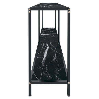 Wandtafel 80X35X75,5 Cm Gehard Glas Zwart 180 x 35 x 75.5 cm Zwart marmer