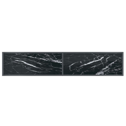 Wandtafel 80X35X75,5 Cm Gehard Glas Zwart 180 x 35 x 75.5 cm Zwart marmer