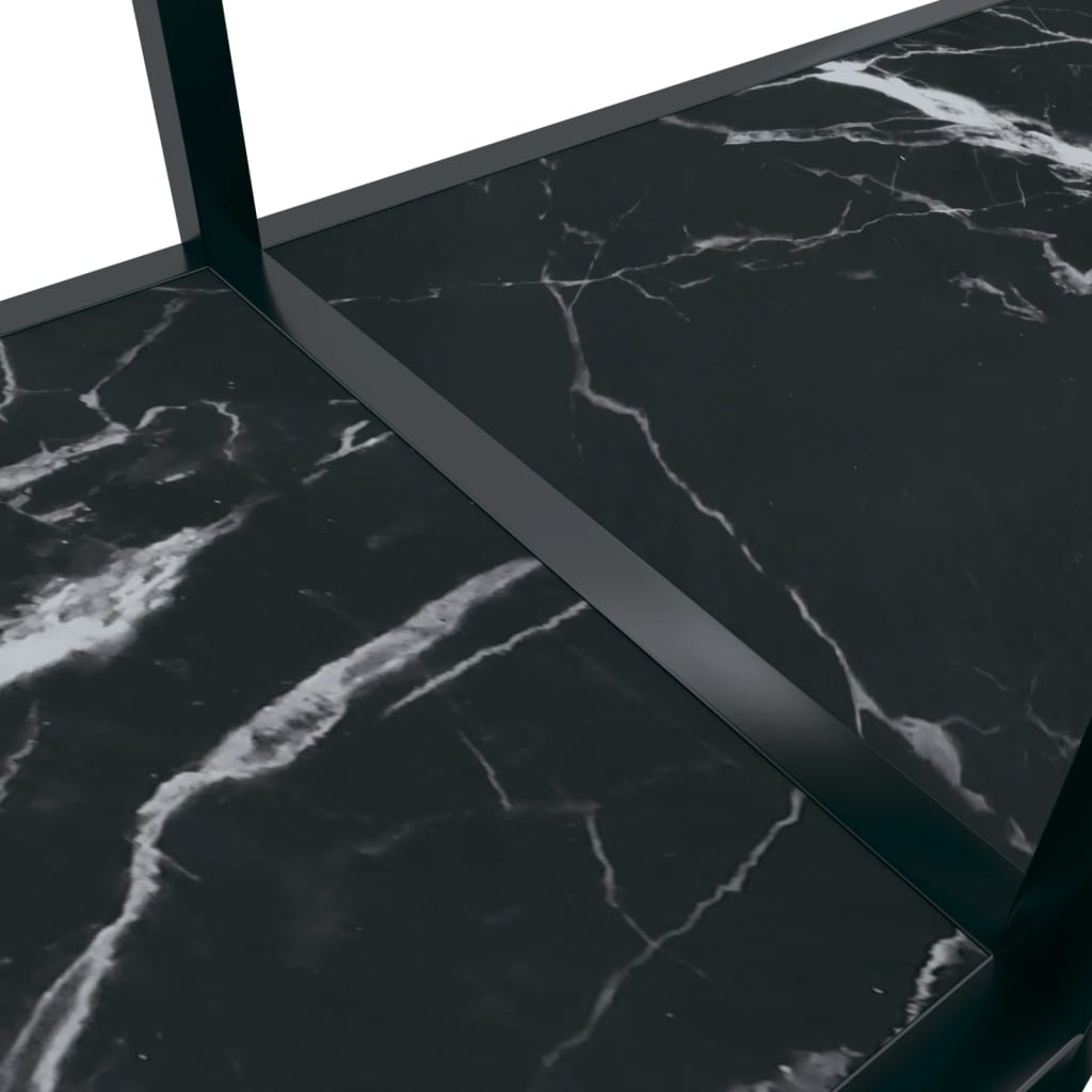 Wandtafel 80X35X75,5 Cm Gehard Glas Zwart 180 x 35 x 75.5 cm Zwart marmer