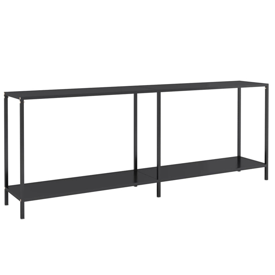 Wandtafel 200X35X75,5 Cm Gehard Glas 200 x 35 x 75.5 cm Zwart