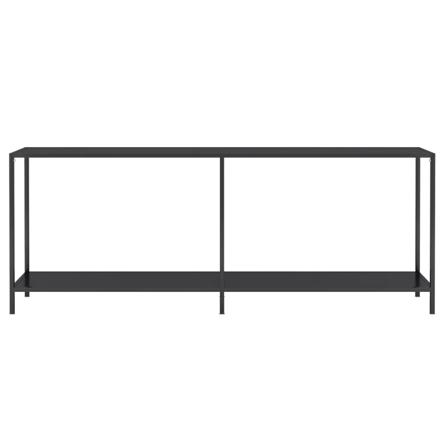 Wandtafel 200X35X75,5 Cm Gehard Glas 200 x 35 x 75.5 cm Zwart
