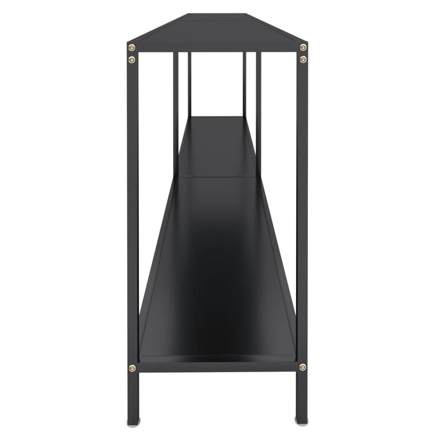 Wandtafel 200X35X75,5 Cm Gehard Glas 200 x 35 x 75.5 cm Zwart