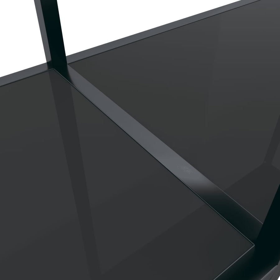 Wandtafel 200X35X75,5 Cm Gehard Glas 200 x 35 x 75.5 cm Zwart