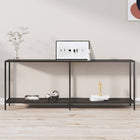 Wandtafel 200x35x75,5 cm glas zwart
