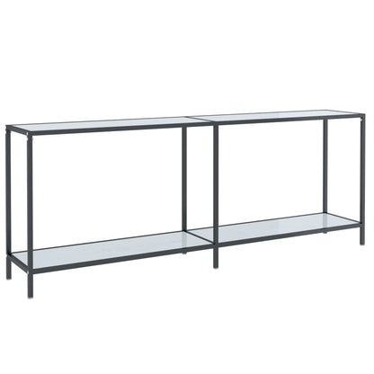 Wandtafel 200X35X75,5 Cm Gehard Glas Wit 200 x 35 x 75.5 cm Wit marmer