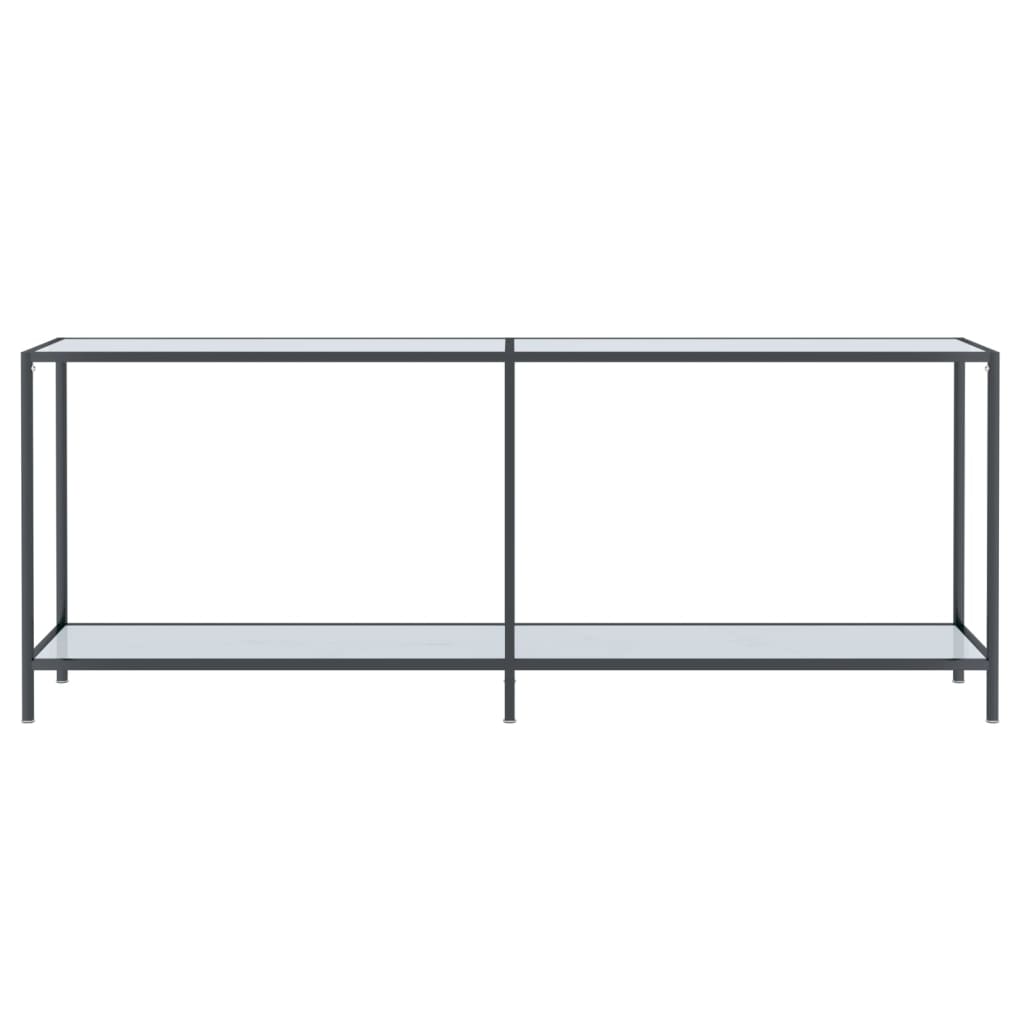 Wandtafel 200X35X75,5 Cm Gehard Glas Wit 200 x 35 x 75.5 cm Wit marmer