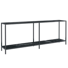 Wandtafel 200X35X75,5 Cm Gehard Glas Zwart 200 x 35 x 75.5 cm Zwart marmer