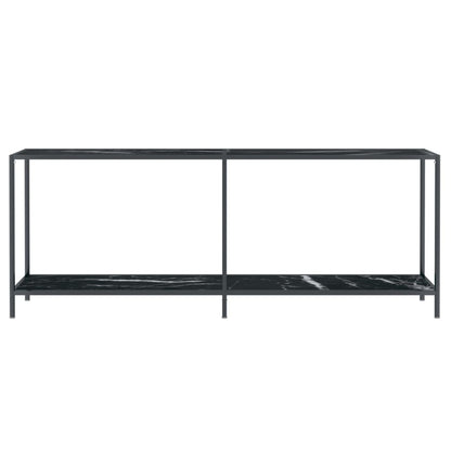 Wandtafel 200X35X75,5 Cm Gehard Glas Zwart 200 x 35 x 75.5 cm Zwart marmer