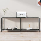 Wandtafel 200x35x75,5 cm glas zwart