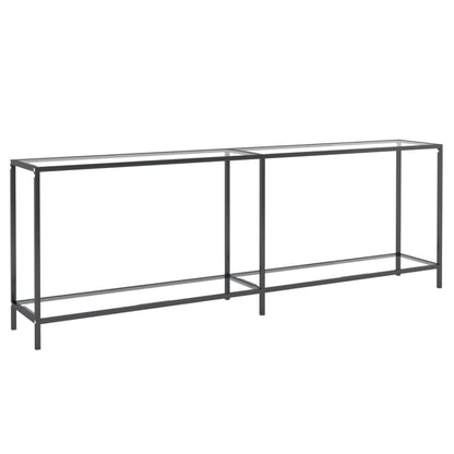 Wandtafel 220X35X75,5 Cm Gehard Glas Transparant 220 x 35 x 75.5 cm Doorzichtig