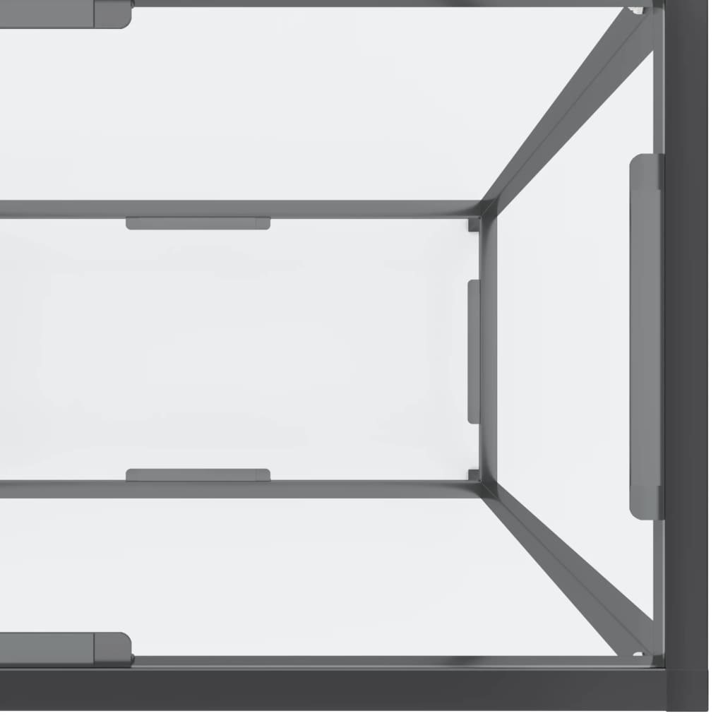 Wandtafel 220X35X75,5 Cm Gehard Glas Transparant 220 x 35 x 75.5 cm Doorzichtig