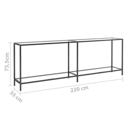 Wandtafel 220X35X75,5 Cm Gehard Glas Transparant 220 x 35 x 75.5 cm Doorzichtig
