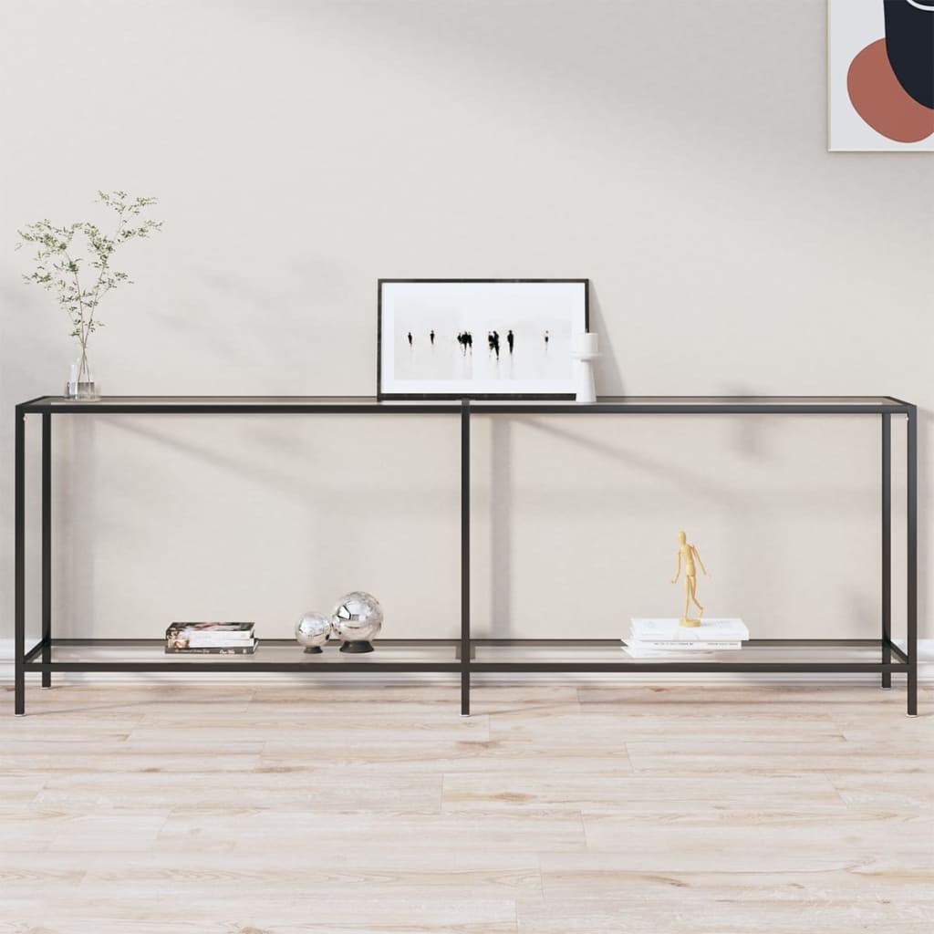 Wandtafel 220X35X75,5 Cm Gehard Glas Transparant 220 x 35 x 75.5 cm Doorzichtig