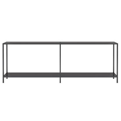 Wandtafel 220X35X75,5 Cm Gehard Glas Zwart 1 220 x 35 x 75.5 cm
