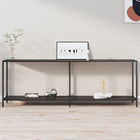 Wandtafel 220x35x75,5 cm glas zwart