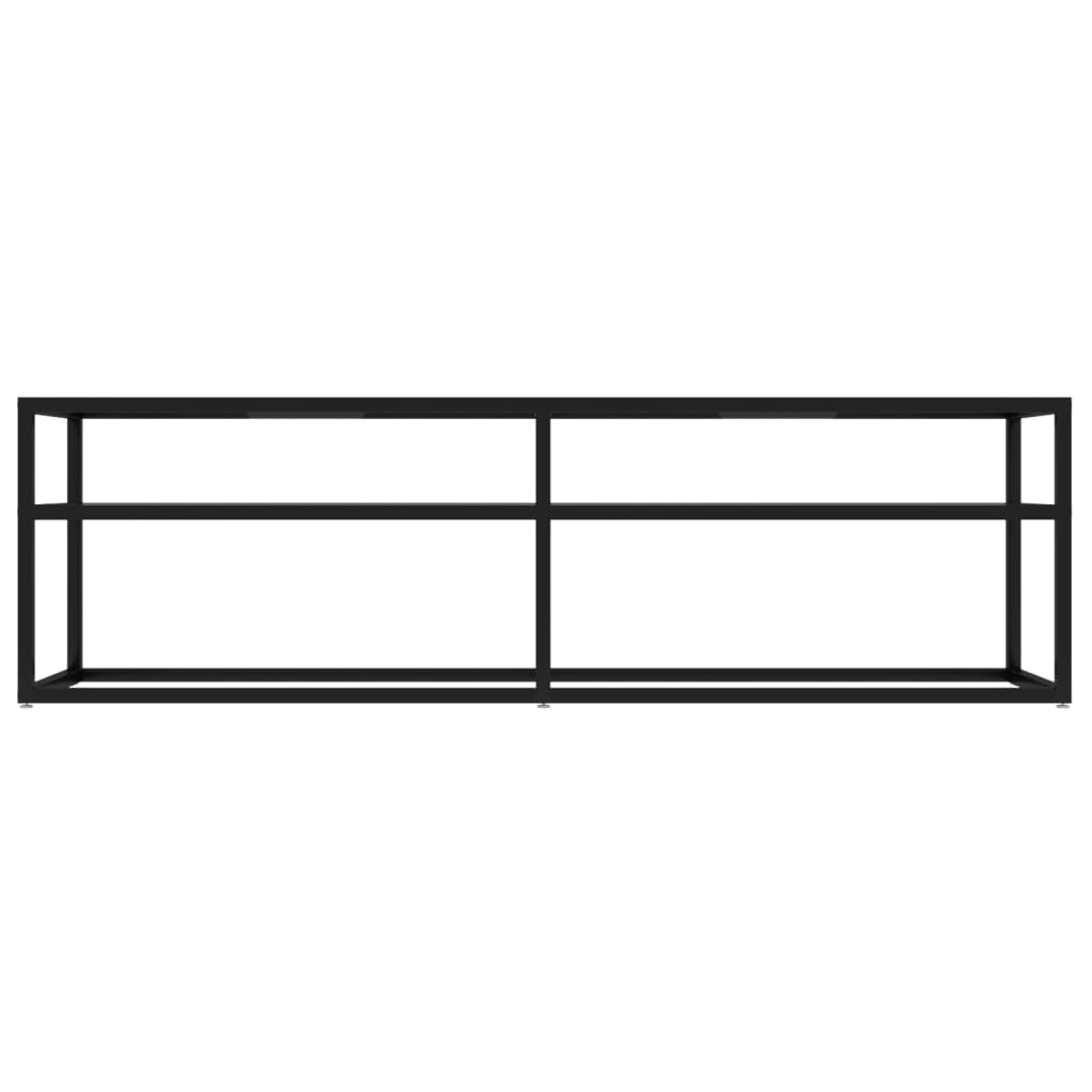 Tv-Meubel 40X40X40,5 Cm Gehard Glas 140 x 40 x 40.5 cm Zwart en transparant