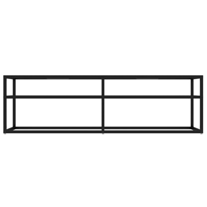 Tv-Meubel 40X40X40,5 Cm Gehard Glas 140 x 40 x 40.5 cm Zwart en transparant