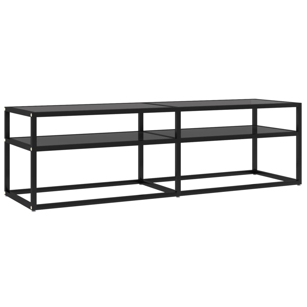 Tv-Meubel 40X40X40,5 Cm Gehard Glas 140 x 40 x 40.5 cm Zwart