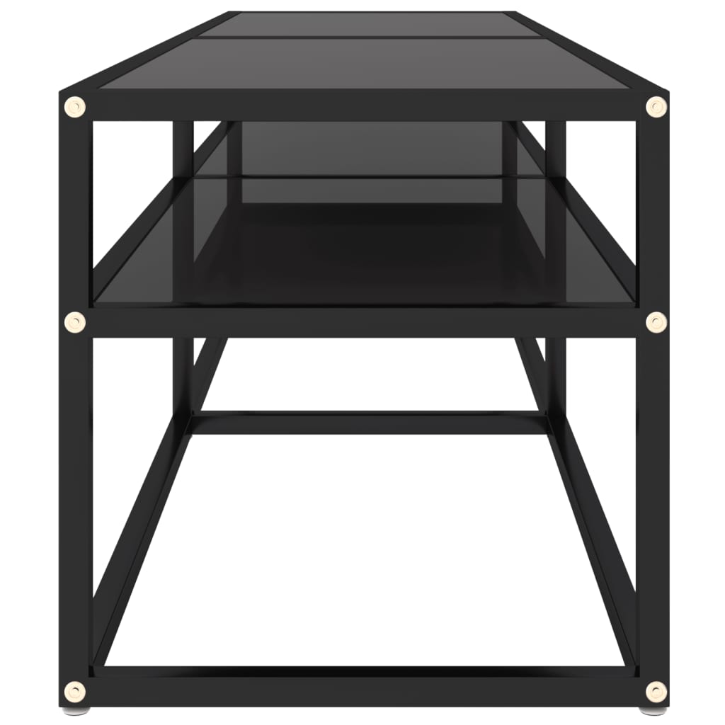 Tv-Meubel 40X40X40,5 Cm Gehard Glas 140 x 40 x 40.5 cm Zwart