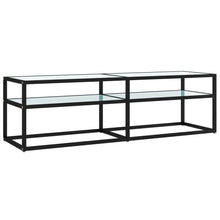 Tv-Meubel 140X40X40,5 Cm Gehard Glas Witmarmerkleurig 140 x 40 x 40.5 cm Zwart en witmarmer