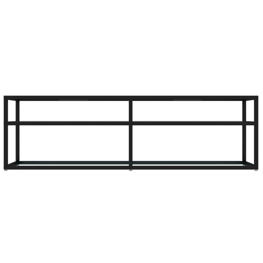 Tv-Meubel 140X40X40,5 Cm Gehard Glas Witmarmerkleurig 140 x 40 x 40.5 cm Zwart en witmarmer