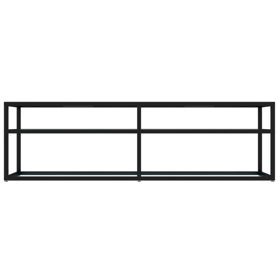 Tv-Meubel 140X40X40,5 Cm Gehard Glas Witmarmerkleurig 140 x 40 x 40.5 cm Zwart en witmarmer